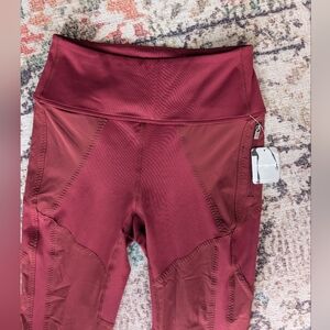Free People Red Brown Leggings NWT